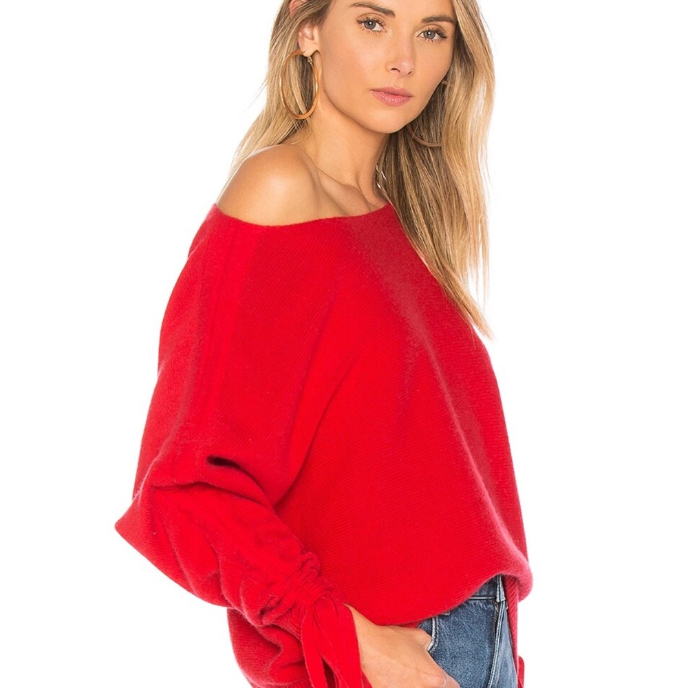 DANNEE WOOL & CASHMERE SWEATER IN ALARM RED